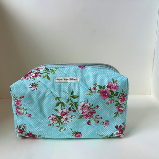Blue Floral Essentials Zip Bags