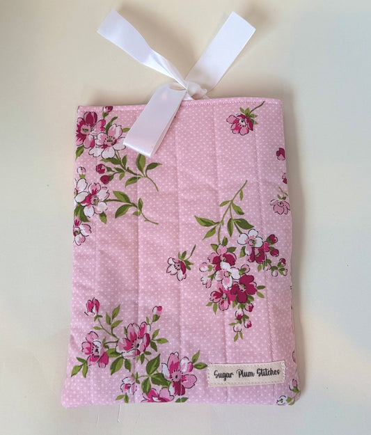 Pink Floral Kindle/Book Sleeve